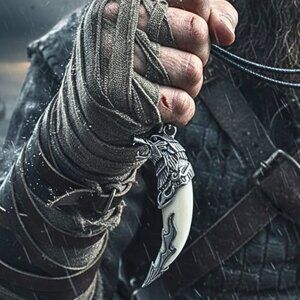 Norse Wolf Necklace Viking Tooth Pendant Celtic Wolf Amulet Norse Wolf Mythology